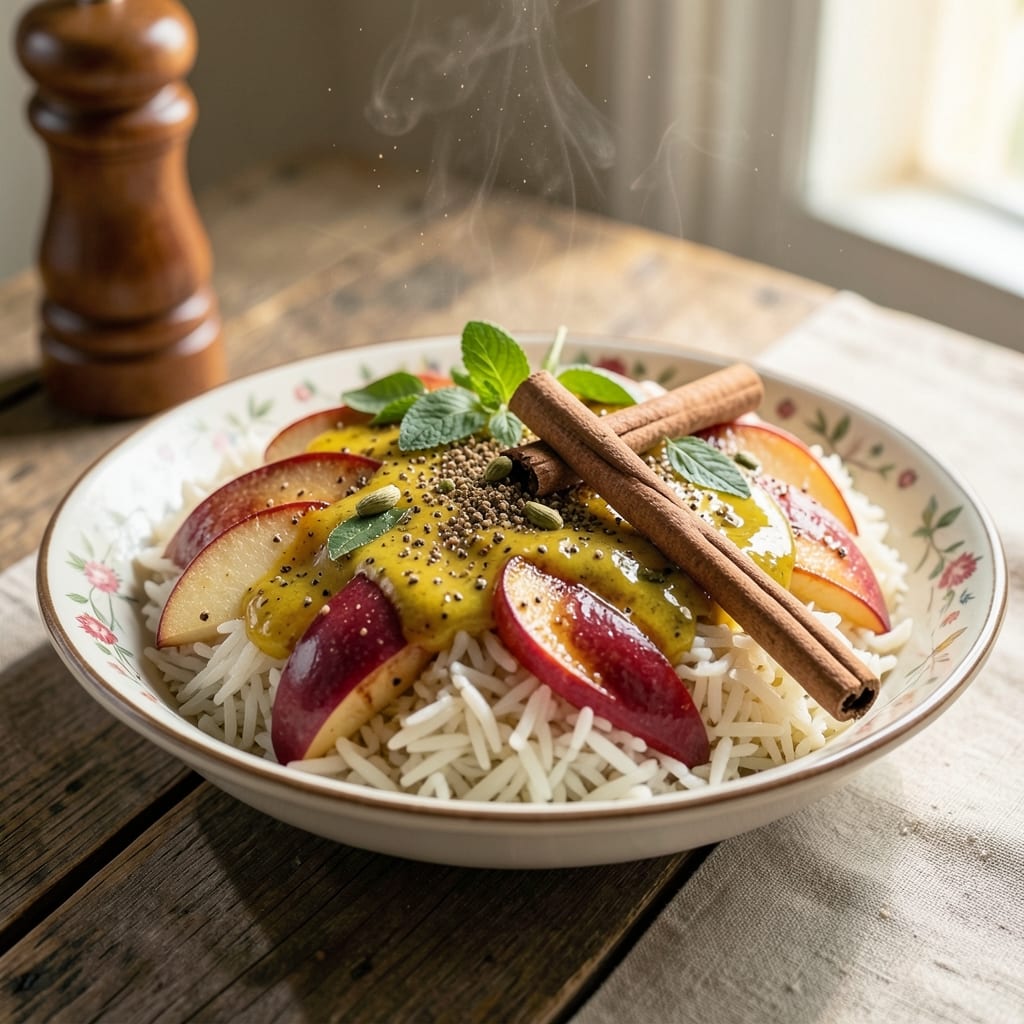 Apple Rice Indian Recipe: Spiced Cumin and Cardamom Fragrant One-Pot