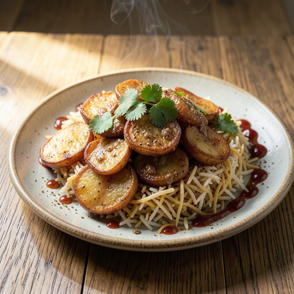 Aloo Fry Recipe for Rice: Spiced Potato Crunch with Fluffy Basmati