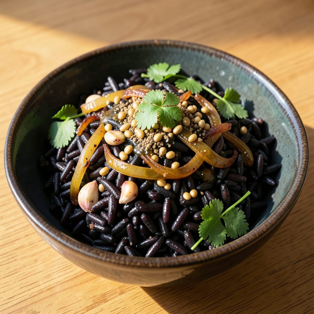 African Black Rice Recipe: Ancient Grain with Smoky Cumin and Toasted Barley Crunch