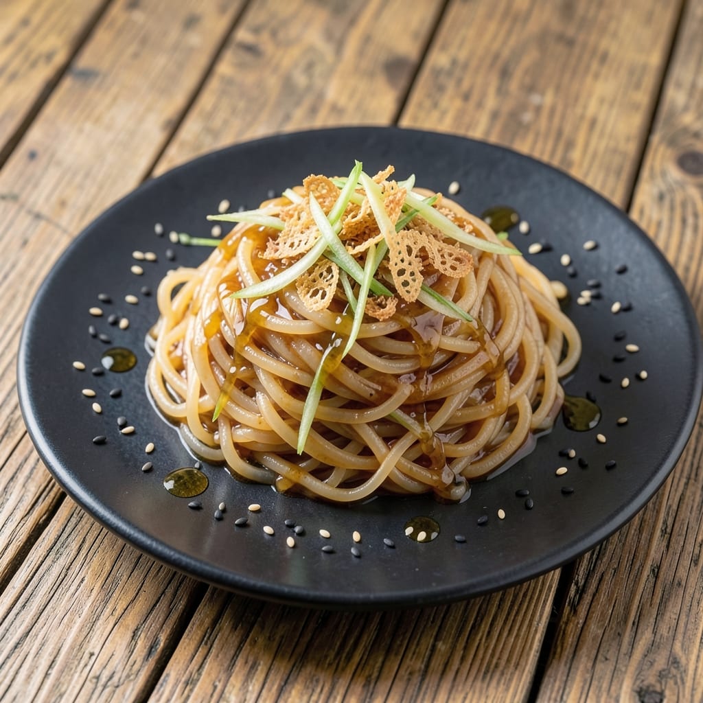 Asian Rice Noodle Side Dish Recipe: Silky Slurries With Toasted Sesame Zing