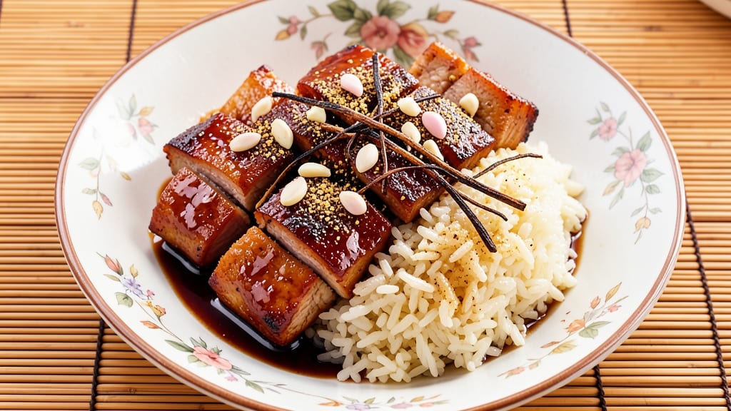 Chinese Sticky Rice With Pork Recipe: Fragrant Jasmine Grains and Caramelized Pork Bites