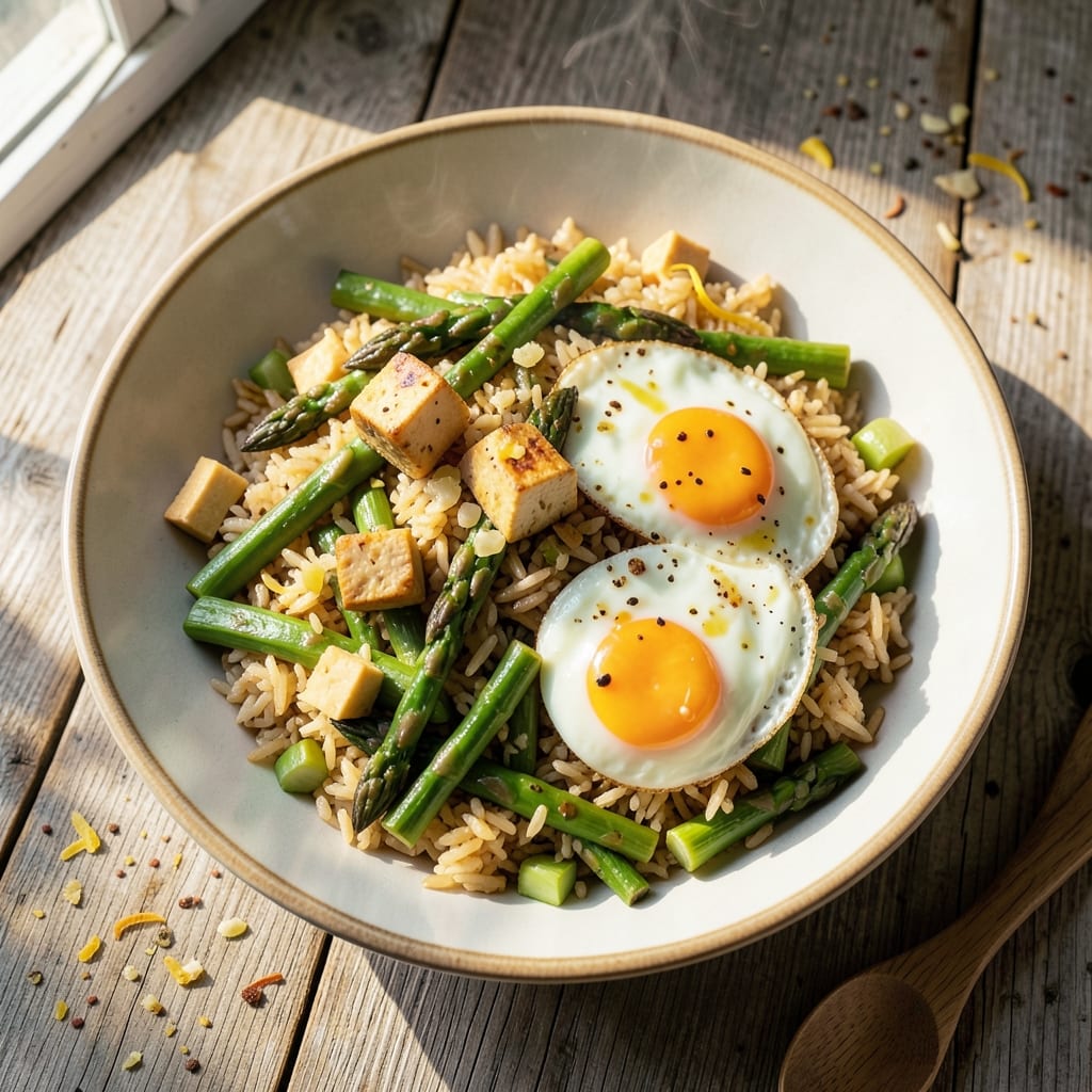 Asparagus Fried Rice Recipe: Bright Green Bites with Crispy Edges