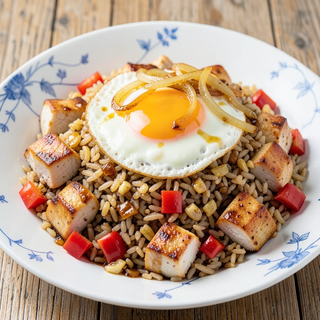 American Chicken Fried Rice Recipe: Crispy Eggs and Savory Wok-Tossed Magic