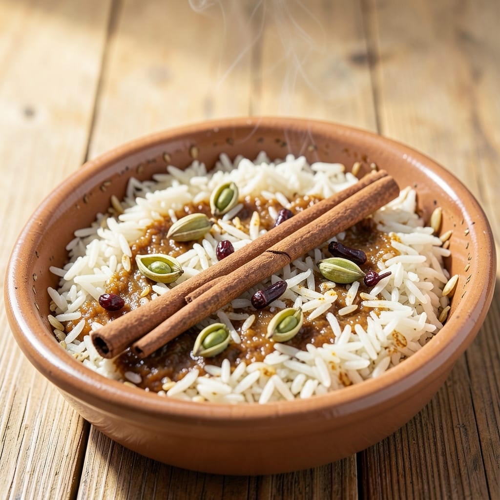 Arabic White Rice Recipe: Slow-Cooked Spice-Infused Patience Pays Off