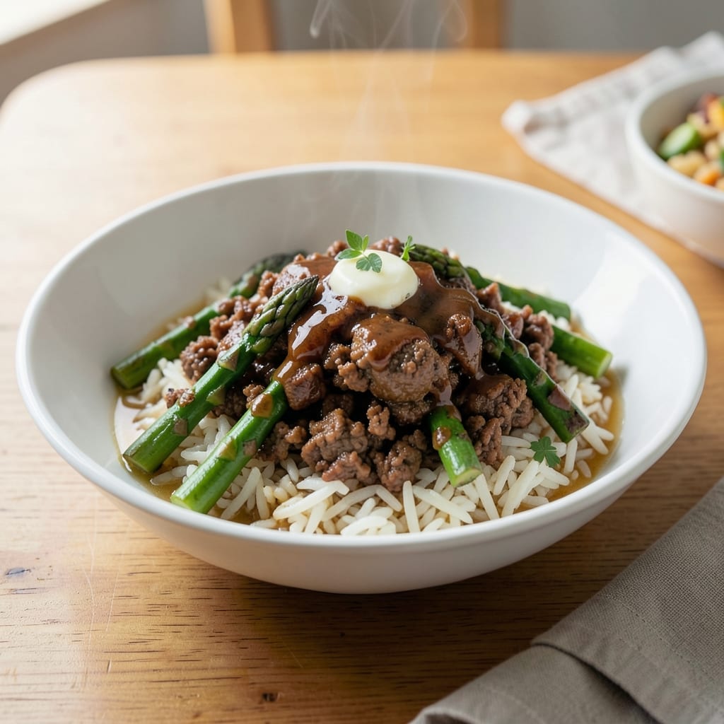 Asparagus Ground Beef Rice Recipe: One-Pan Hearty Weeknight Dinner