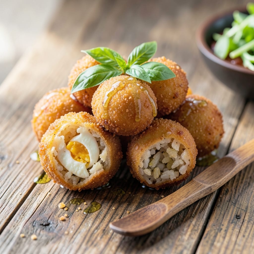 Arancini Recipe Leftover Rice: Crispy Golden Balls With Gooey Mozzarella Hearts