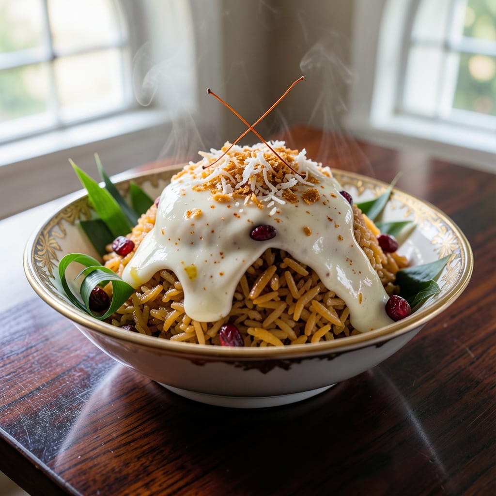 Aristocrat Java Rice Recipe: Saffron-Kissed Crunch with Toasted Barberry Topping