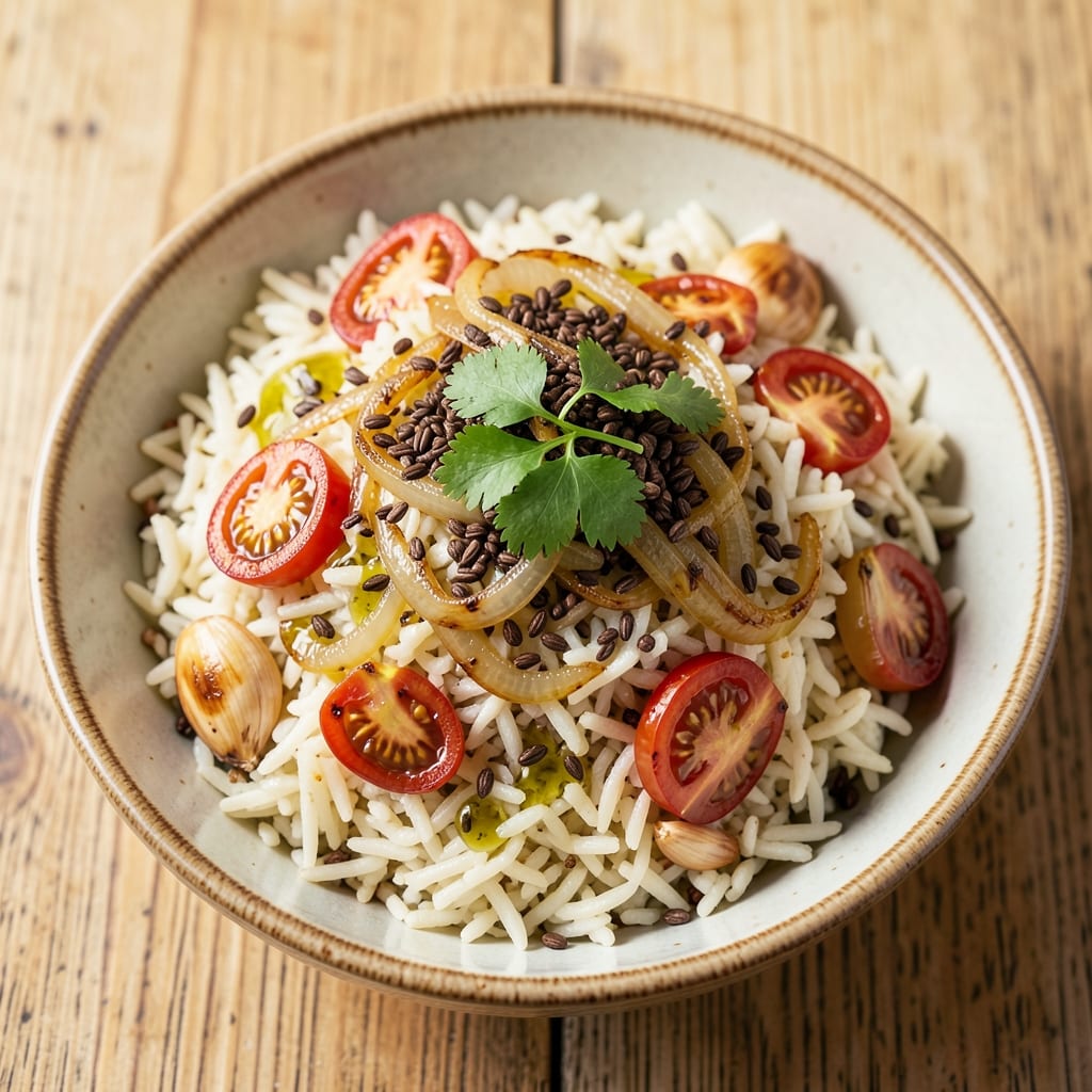 Adels Spicy Rice Recipe: Toasted Cumin and Charred Tomato Heat