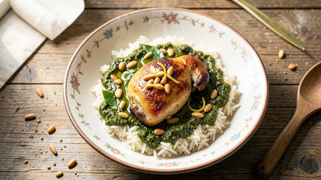 Chicken Pesto Rice Recipe: Herb-Packed One-Pan Dinner in 25 Minutes