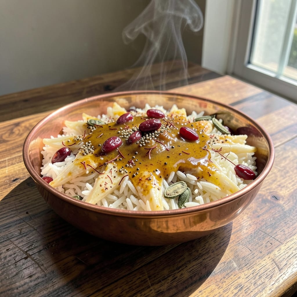 Arabic Basmati Rice Recipe: Layered Saffron and Barberry Crunch
