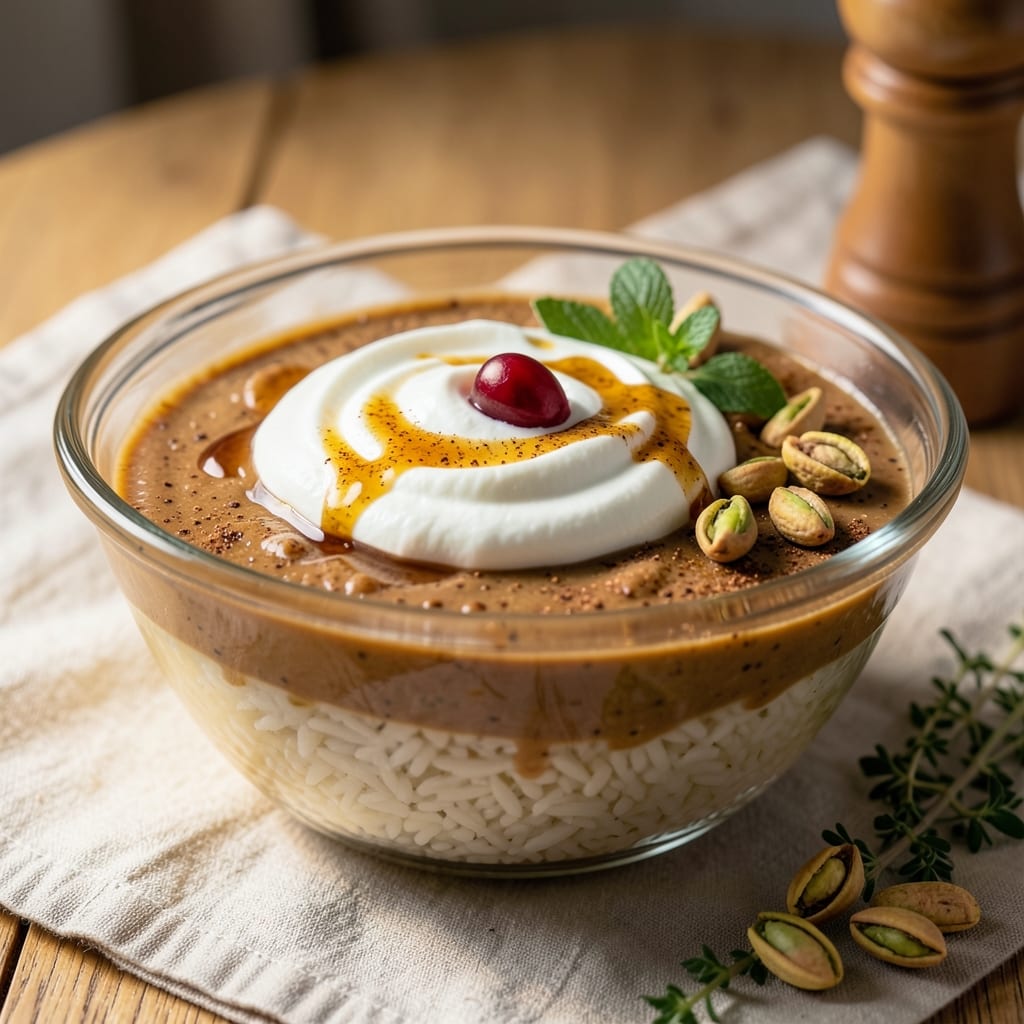 Arabic Rice Pudding Recipe: Warm Spiced Cardamom and Rosewater Delight