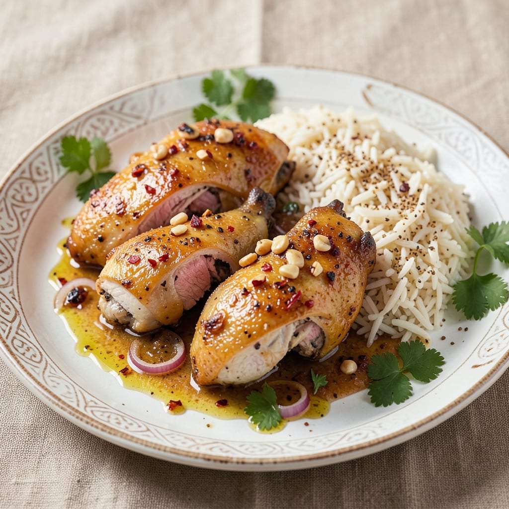 Arab Chicken and Rice Recipe: Spiced One-Pot with Toasted Barberry Crunch