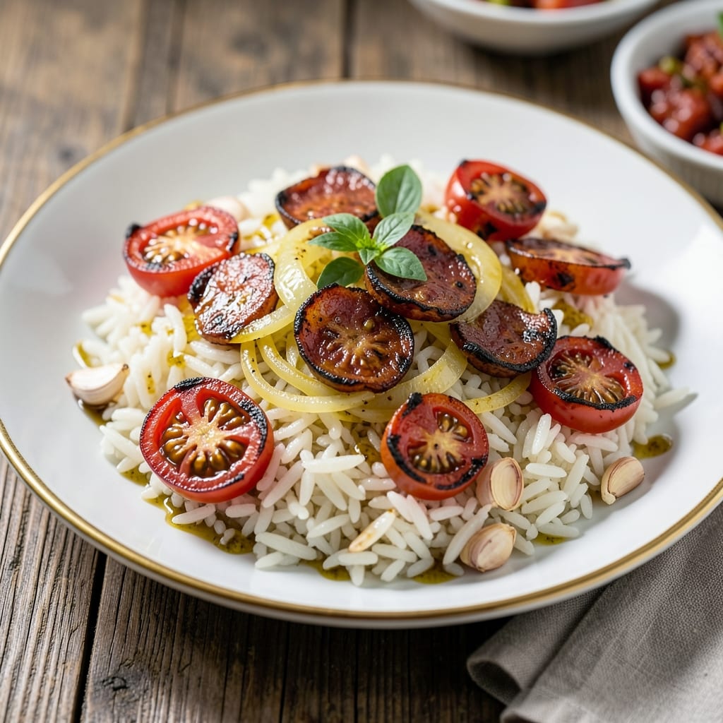 Aaron Sanchez's Rice Recipe: Smoky Chorizo and Charred Tomato Fusion