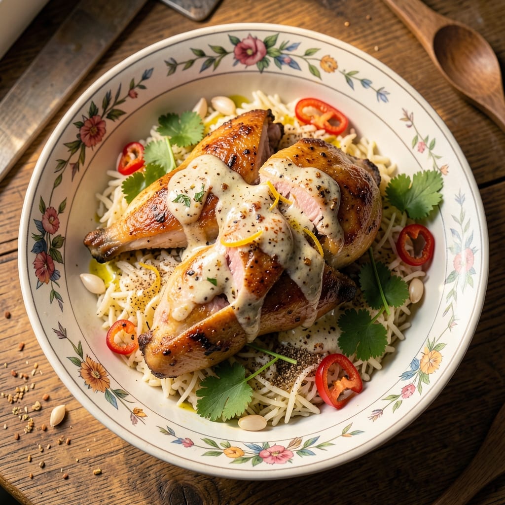 Armenian Chicken and Rice Recipe: Spiced Yogurt-Marinated Tender Bites