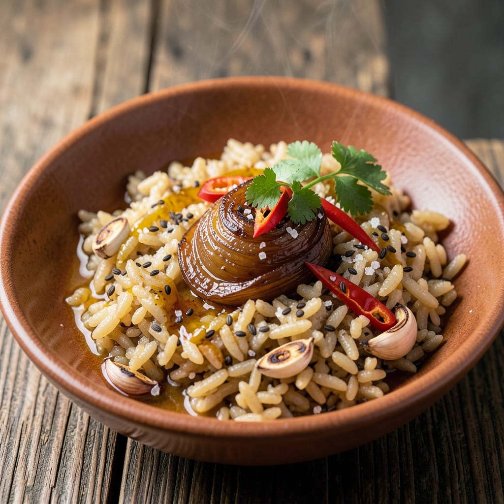 Aroma Brown Rice Recipe: Toasted Spice Crunch with Fragrant Saffron Layers