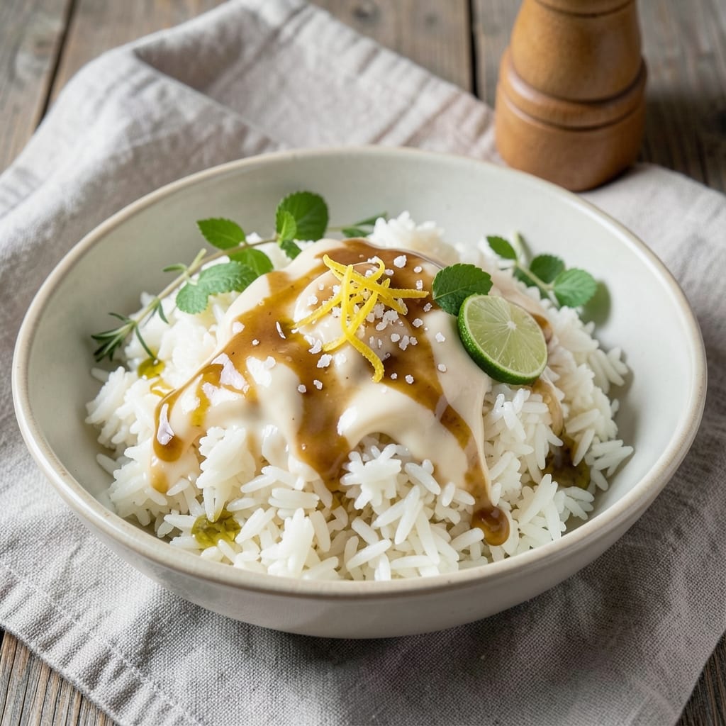 Asian Style White Rice Recipe: Aromatic Coconut Milk and Lime Zest Infusion