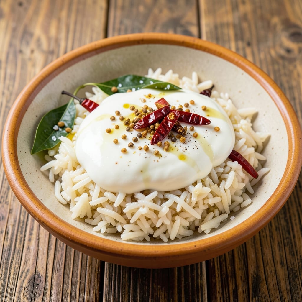 Andhra Curd Rice Recipe: Tangy Yogurt and Toasted Rice Crunch
