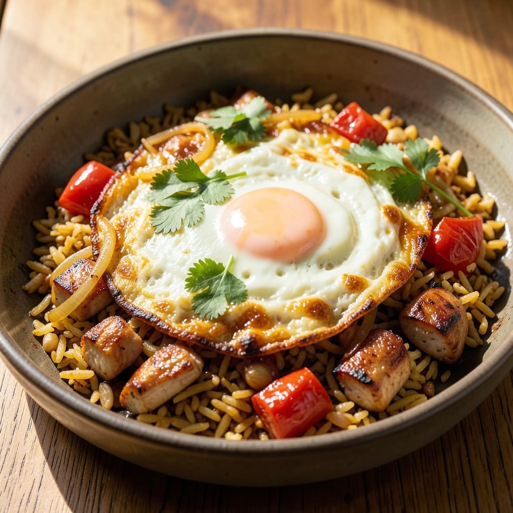 Adobo Fried Rice Omelette Recipe: Filipino Flavor Fusion in One Pan