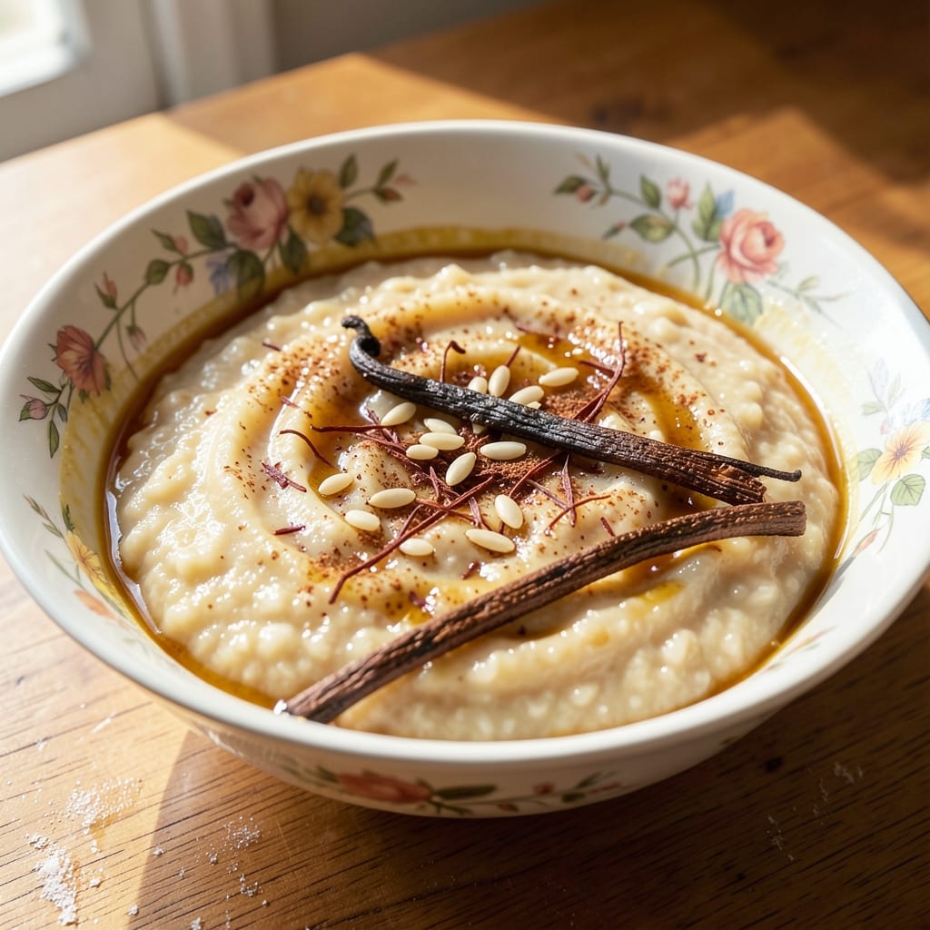 Albanian Rice Pudding Recipe: Saffron-Kissed Comfort with Toasted Barberry Crunch